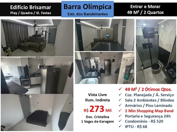 Apto Barra Olímpica Brisamar 49M²