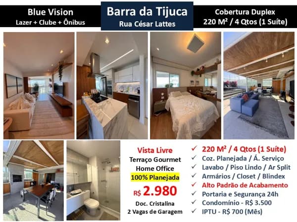 Cob Barra da Tijuca Blue Vision 220M² 2