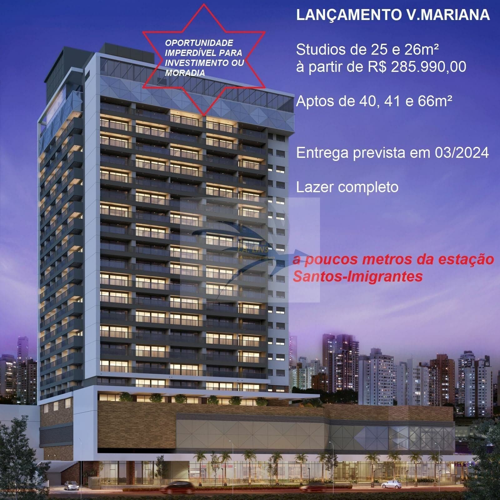 VILA MARIANA - LANÇAMENTO - STUDIOS E APTOS