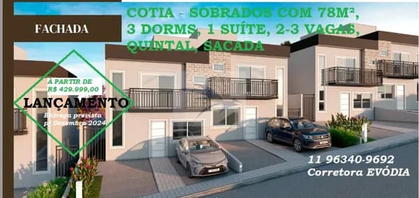 Casa Sobrado com 3 dorms, 1 suíte