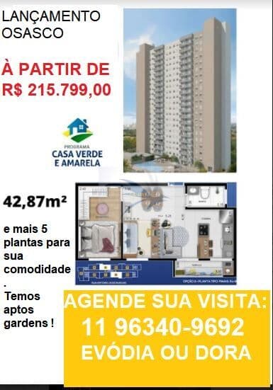 APTOS COM 2 DORMS, SACADA, 1 VAGA