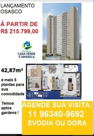 APTOS COM 2 DORMS, SACADA, 1 VAGA