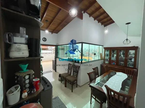 Belíssima Cobertura Mobiliada com 02 quartos, Área gourmet, Escritório, Fino acabamento, Vaga à venda em Santo André/SP