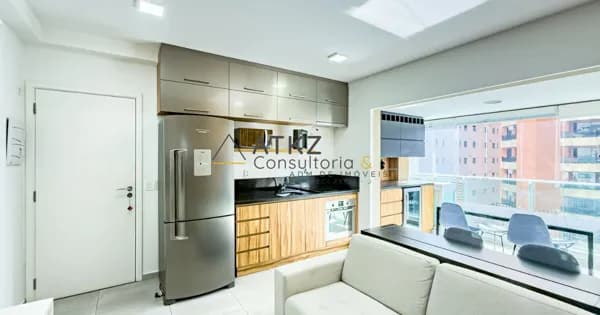 Brooklin | 42 m² Mobiliado, Adega Climatizada e IPTU Incluso