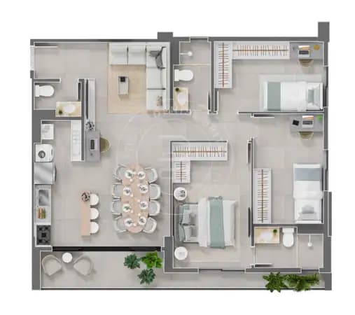Apartamento à venda no Orby | 84 m² | 27º andar | Entrega prevista outubro 2026