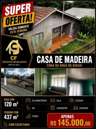 Casa em Rio Negrinho - Cruzeiro
