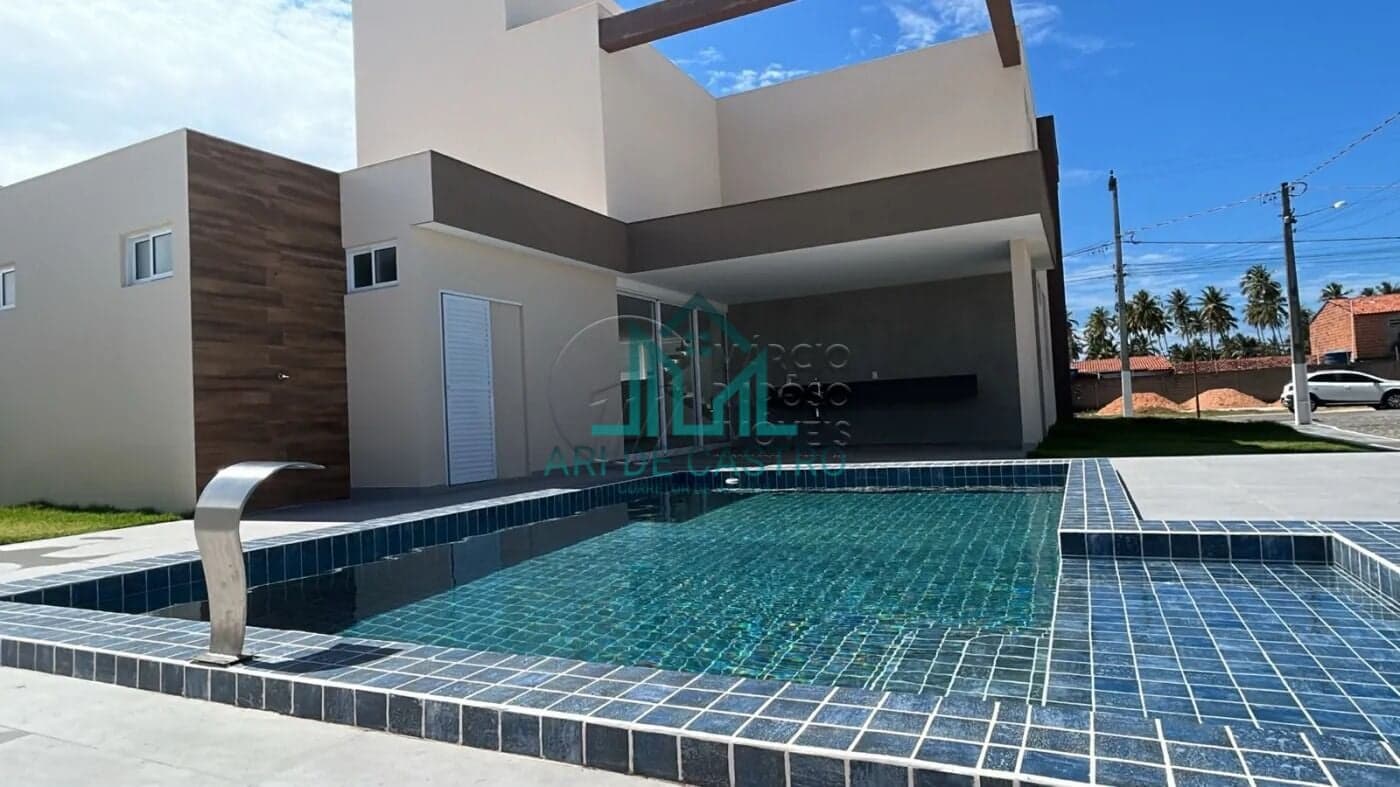 Casa Nascente, 360m², Duplex com 4 Suítes e Piscina à Venda em Condomínio na Massagueira - Marechal Deodoro - Alagoas