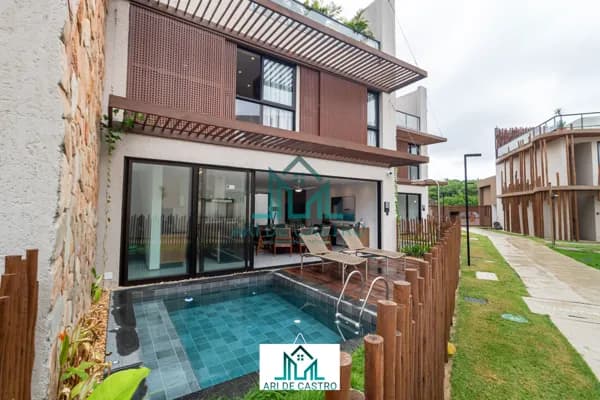 Casa com 3 Suítes - Naay Villas com Piscina Privada, 195m², Mobiliada e Rooftop Praia de Tatuamunha na Rota Ecológica dos Milagres - Alagoas