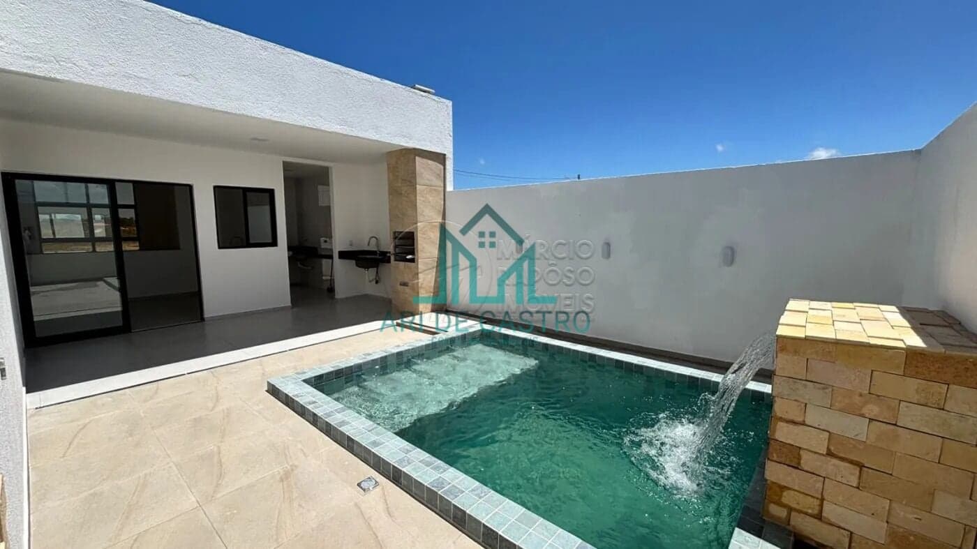 Casa com 3 suítes, 142m², Área Gourmet e Piscina à venda Lagos do Francês - Alagoas
