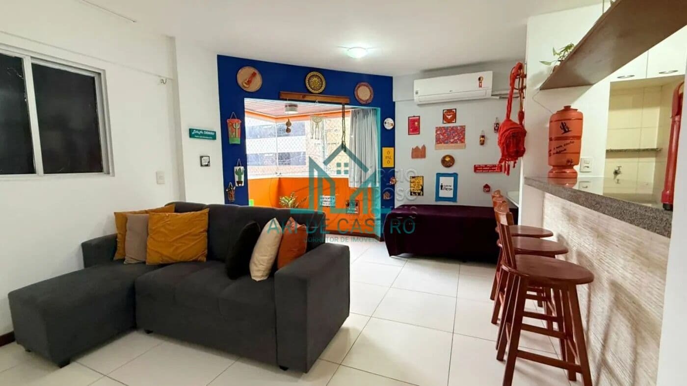 Apartamento Quarto e Sala com Varanda, 49m², Mobiliado à venda na Ponta Verde - Maceió Alagoas