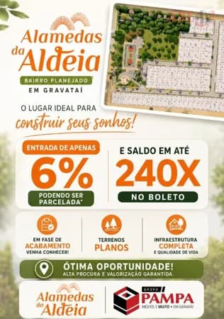 Terreno em Loteamento Parque dos Anjos em Gravataí