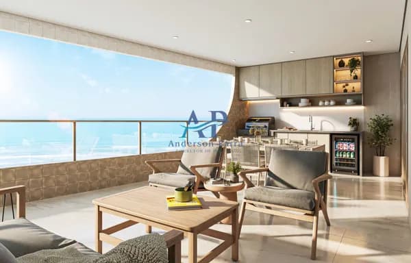Apartamento Frente Mar e Futuro Pier Turístico da Aviação em Praia Grande