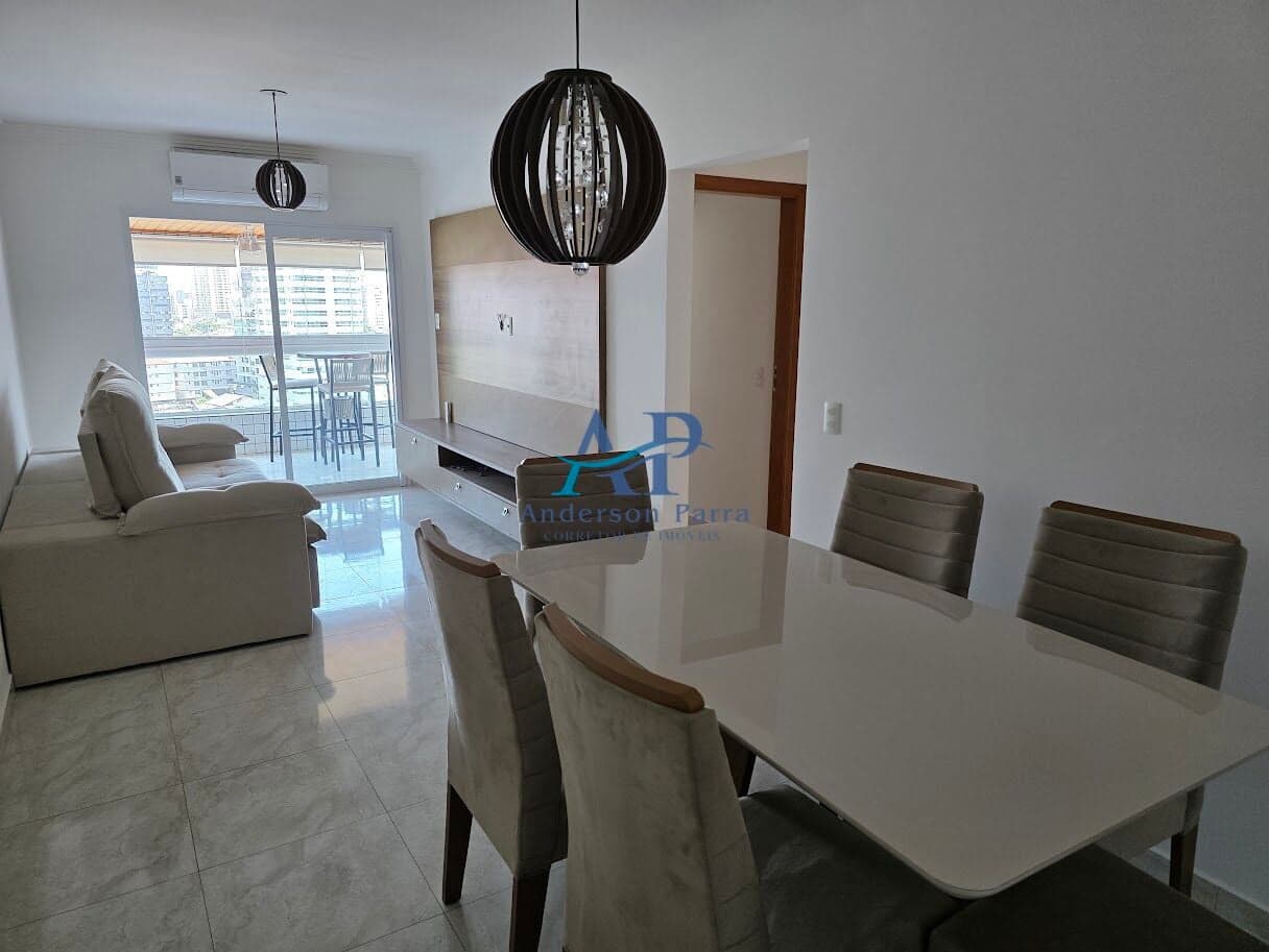 Apartamento no Canto do Forte em Praia Grande Mobiliado com 3 Dormitórios