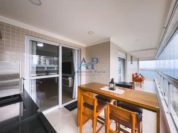 Apartamento no Canto do Forte em Praia Grande com 3 Dormitórios Vista Mar