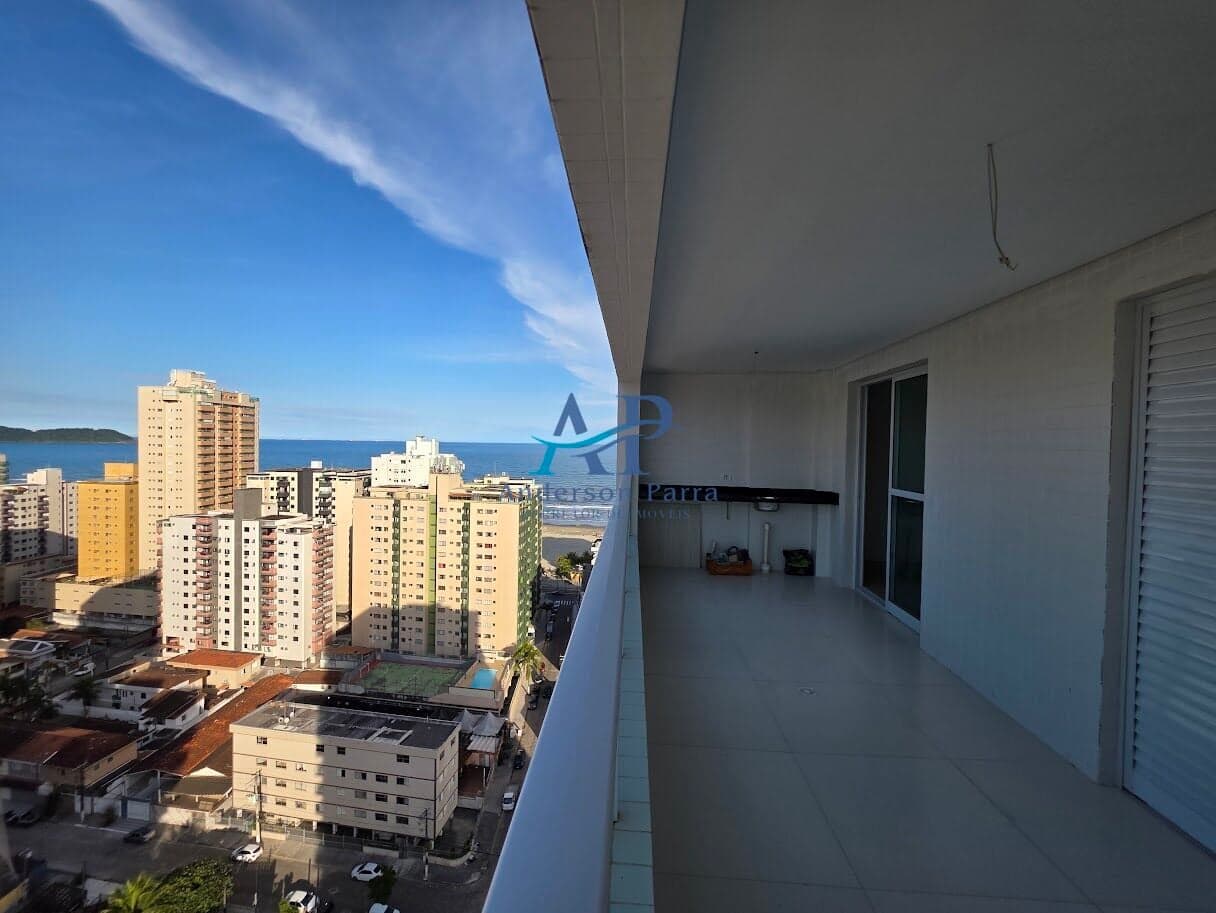 Apartamento na Aviação em Praia Grande Vista Mar e Sol da Manhã com 3 Dormitórios