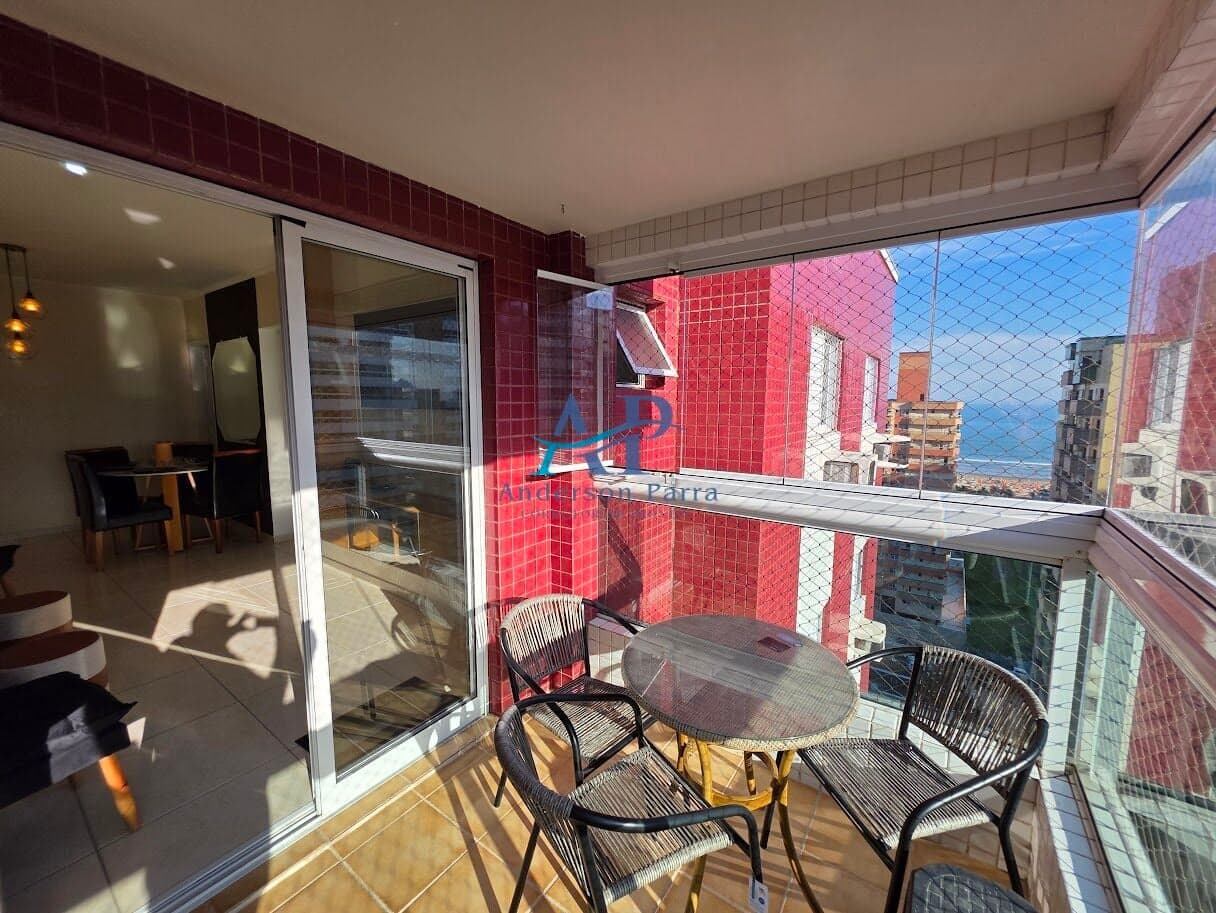 Apartamento no Canto do Forte Mobiliado com 2 Dormitórios Porteira Fechada Vista Mar
