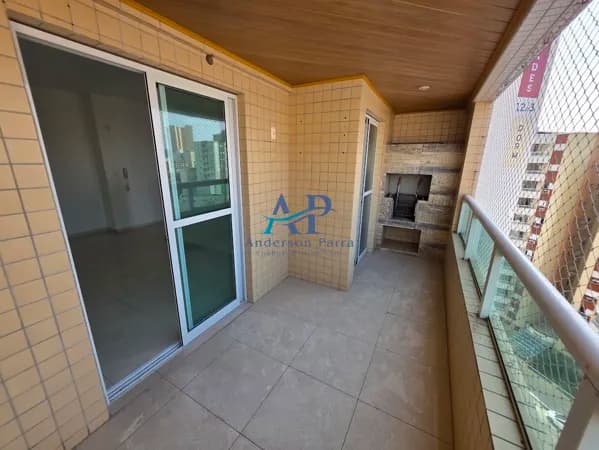 Apartamento na Guilhermina em Praia Grande com 2 Quartos e Varanda Gourmet Vista Mar