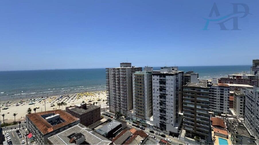 Apartamento Vista Mar em Praia Grande com 2 Dormitórios