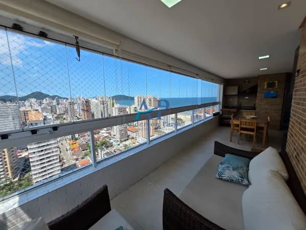 Apartamento na Aviação em Praia Grande Vista Mar com 3 Dormitórios