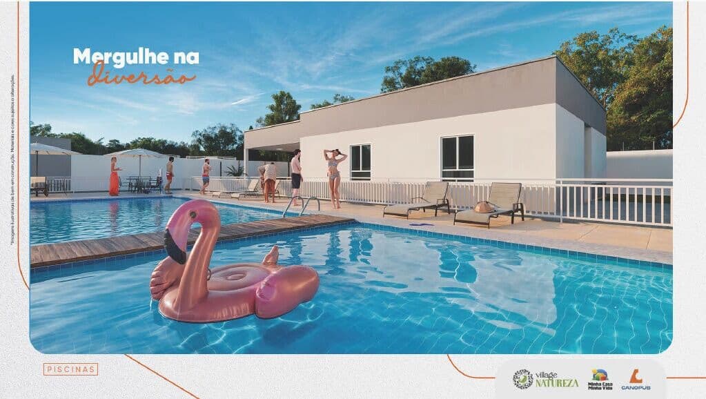 Village Natureza: 2 Quartos com Lazer de Clube
