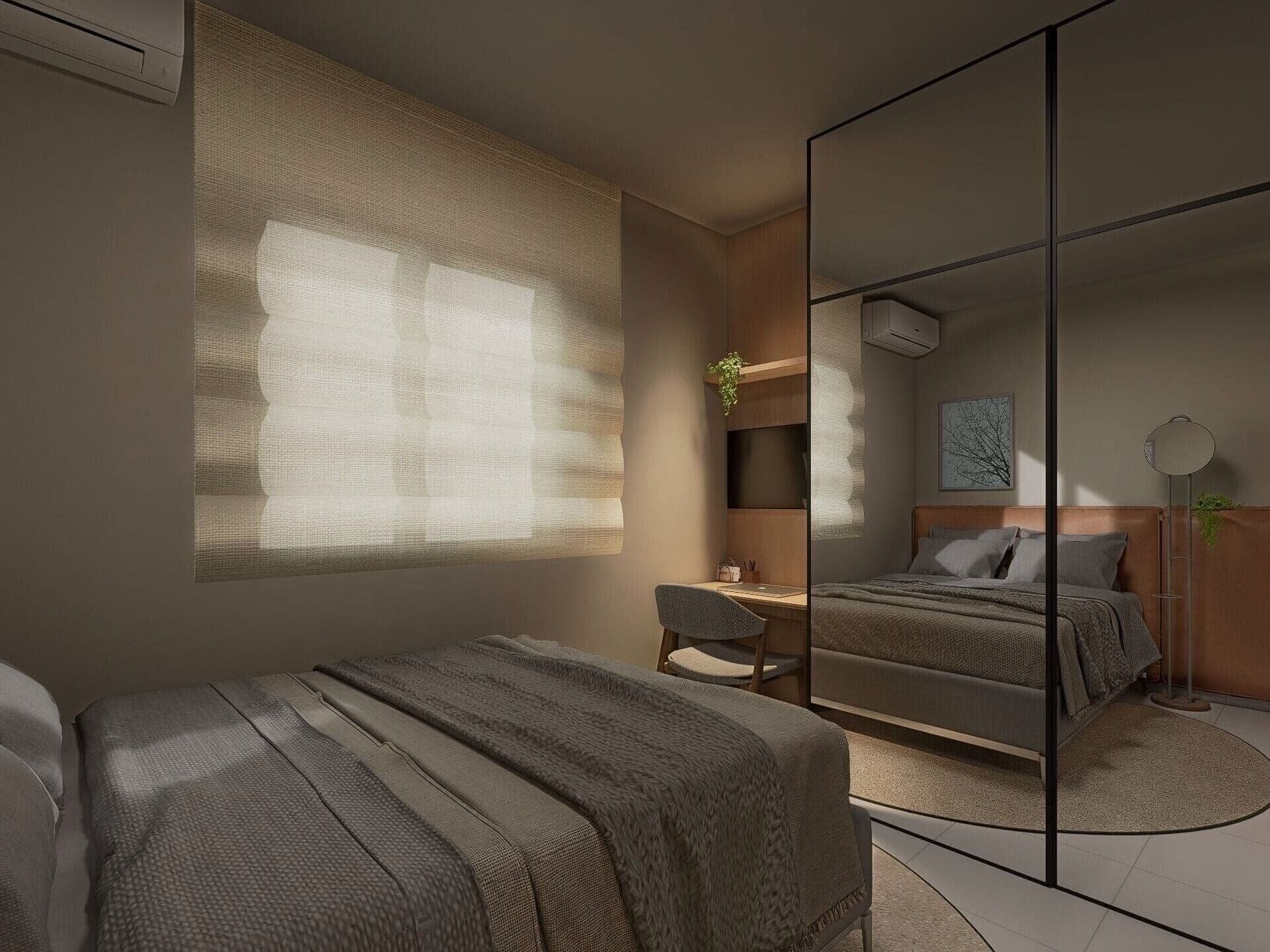 Apartamento Garden no Parque dos Rios com 2 Quartos e Espaço Externo Exclusivo