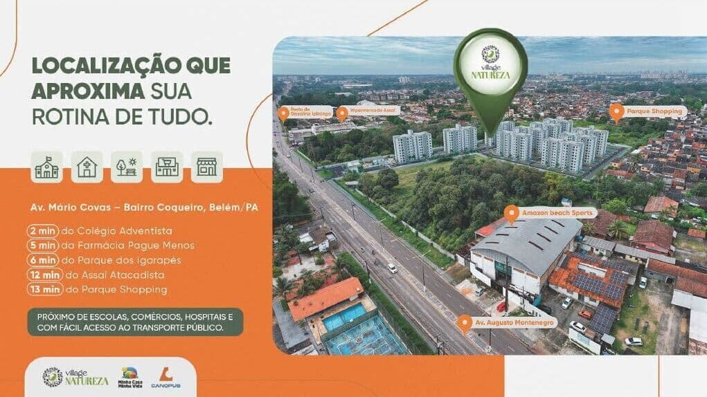 Village Natureza – 2 Quartos planejados + Espaço Fitness Equipado