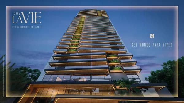 TORRE LA VIE Luxo e conforto com 3 ou 4 suítes + até 3 vagas em Nazaré