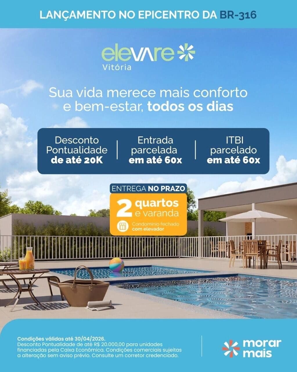 Elevare Vitória na BR 316 — últimas unidades iniciais, ligue agora