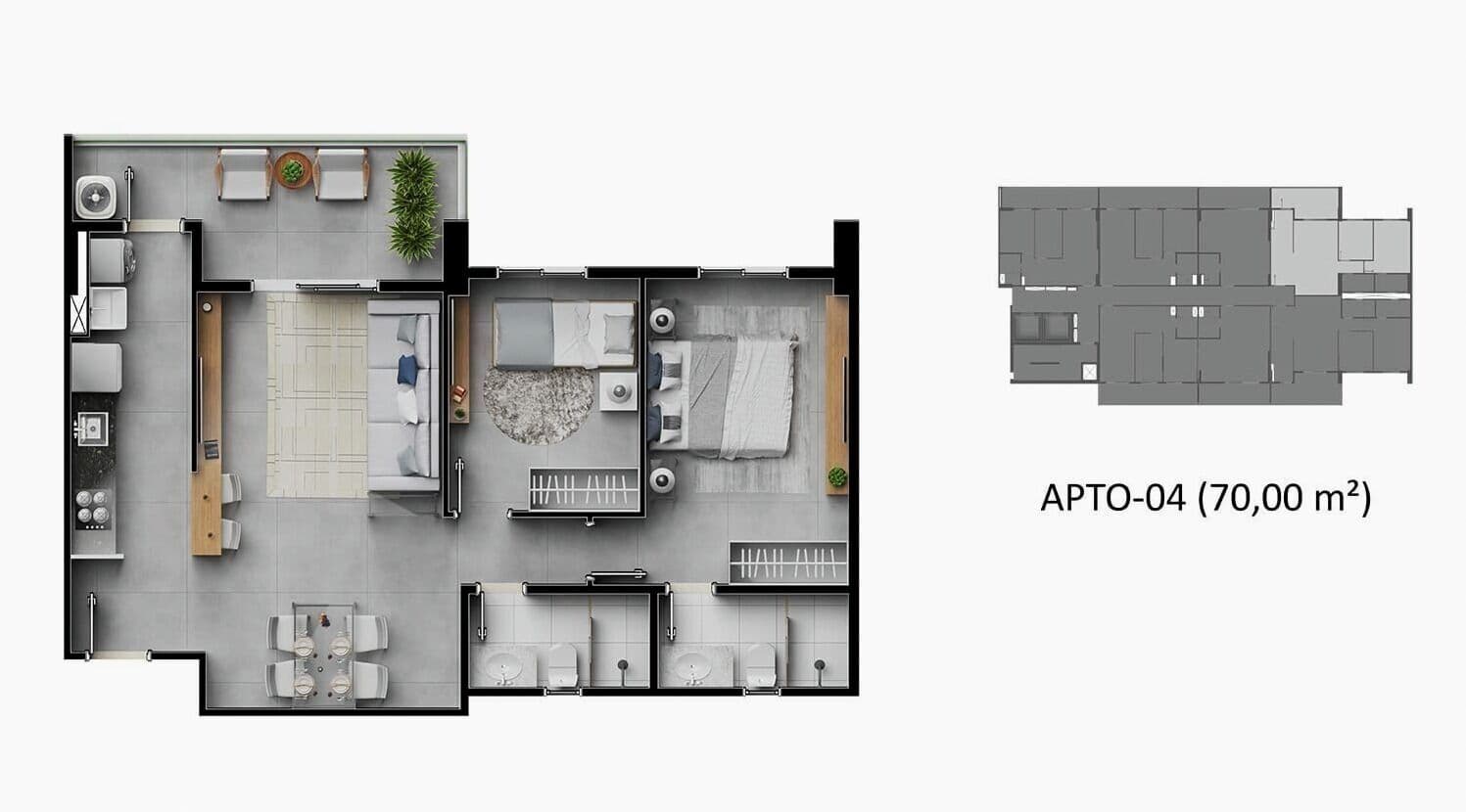 Apartamentos com Porcelanato e Fechadura Biométrica no Inovar Residence