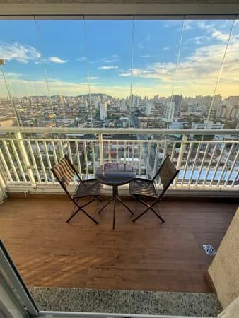 Apartamento com 1 dormitório mobiliado e climatizado para locação ao lado da UNIFESP em Vila Matias, Santos/SP