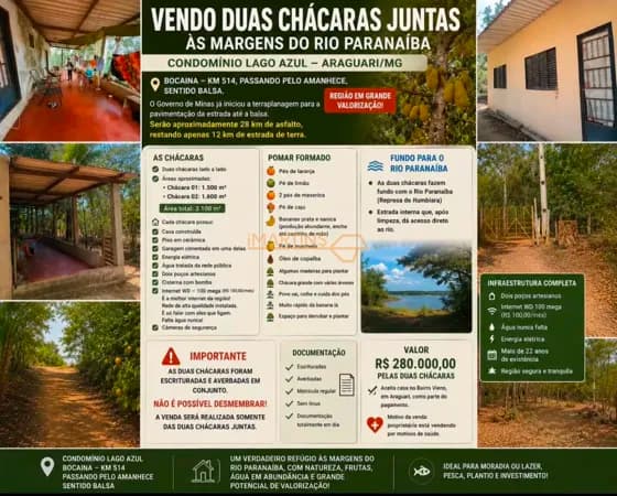 2 Chácara á Venda