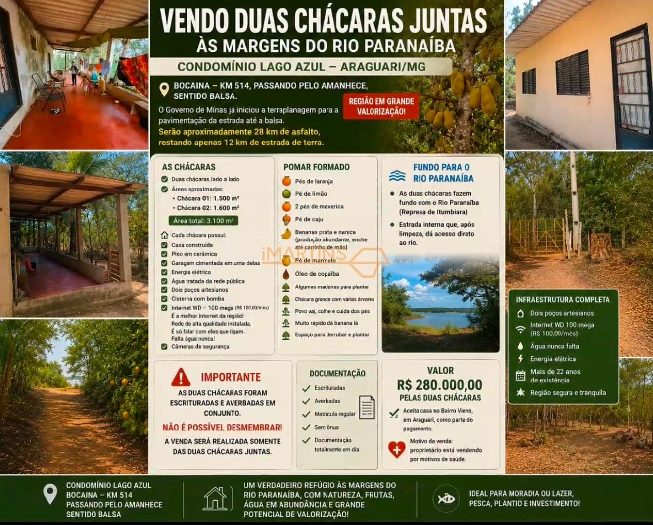 2 Chácara á Venda
