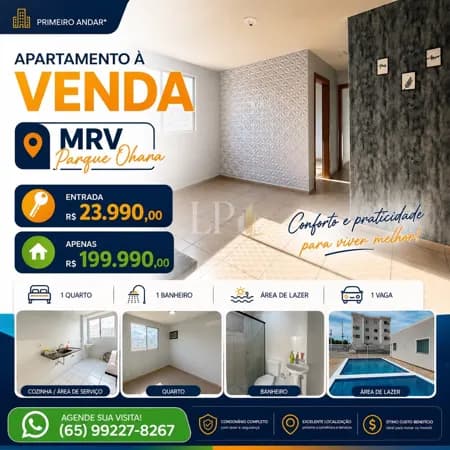 Apto à Venda - MRV Chapada dos Montes - Aceita Carro