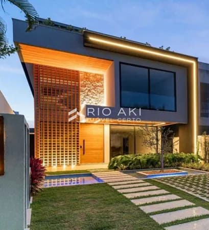 RIO MAR V | CASA TRIPLEX CONTEMPORÂNEA COM 4 SUÍTES, PISCINA, SAUNA E ÁREA GOURMET NA BARRA DA TIJUCA