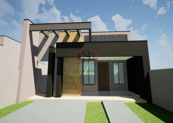SALA E COZINHA DOIS QUARTOS SOCIAL BANHEIRO SOCIAL SUITE AMPLA ESPAÇO PARA CARRO LAVANDERIA ✅ Casa com 90 metros de área construída em um terreno de 8x20. Acabamentos de qualidade, fachada oponente moderna.