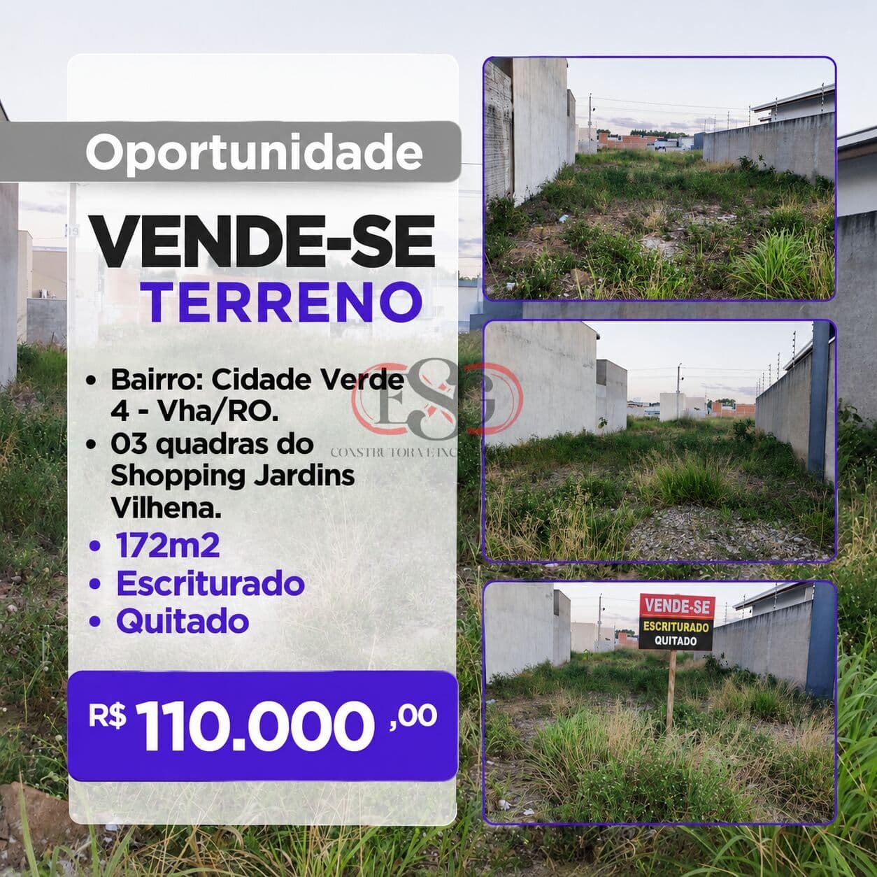 Lote/Terreno em Vilhena - Residencial Cidade Verde