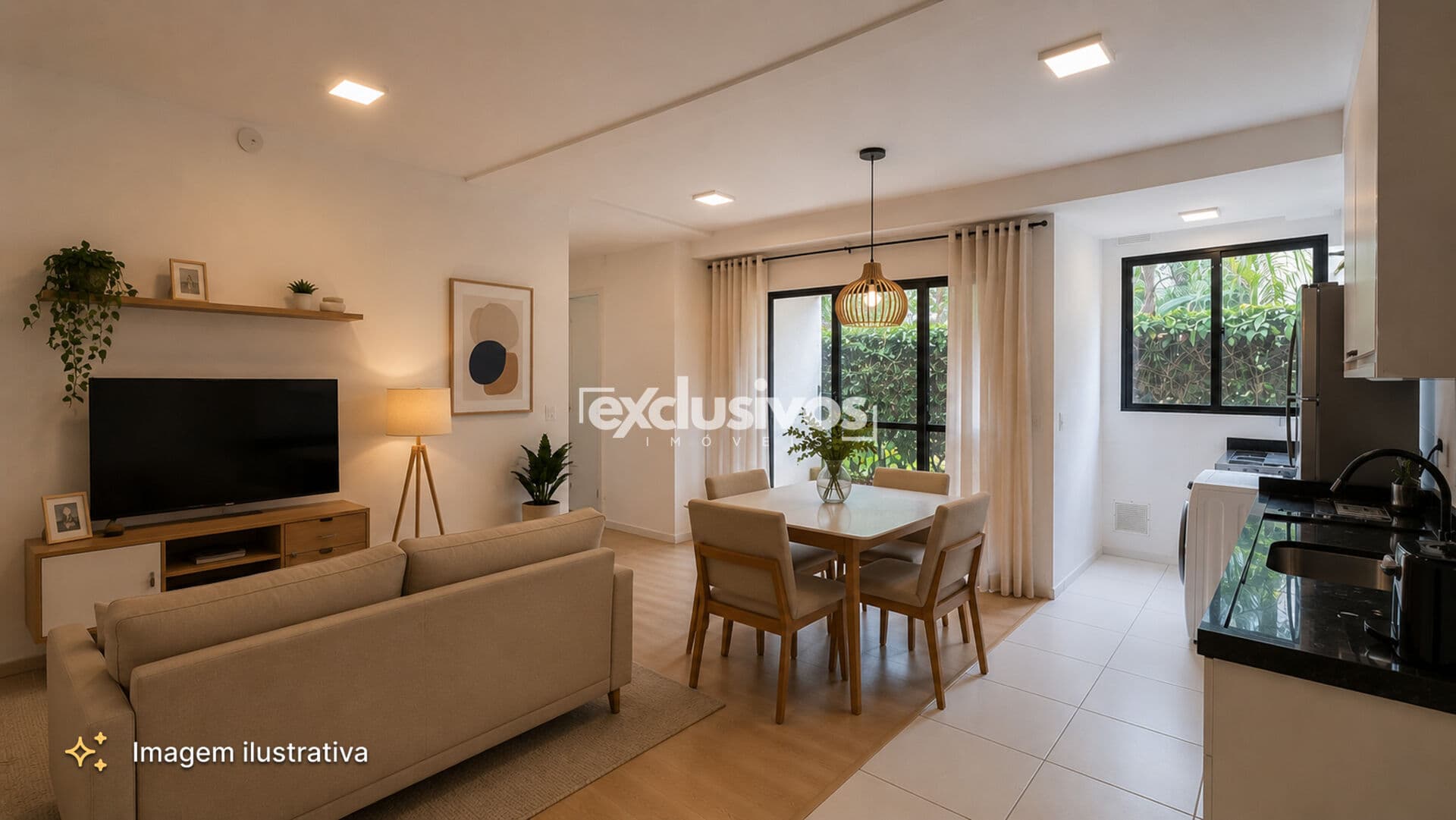 Apartamento com jardim e 02 quartos, semimobiliado para locação no bairro Costa e Silva, Joinville/SC