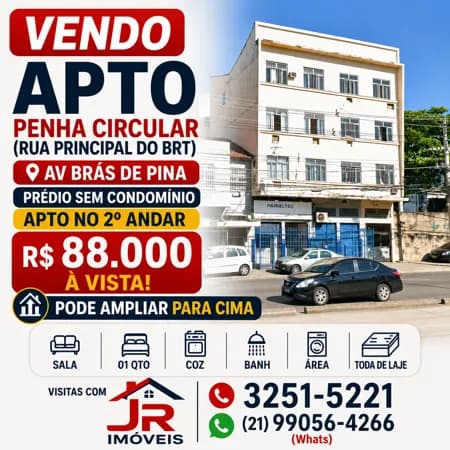 (AV. BRAS DE PINA) APTO 1 DORM...