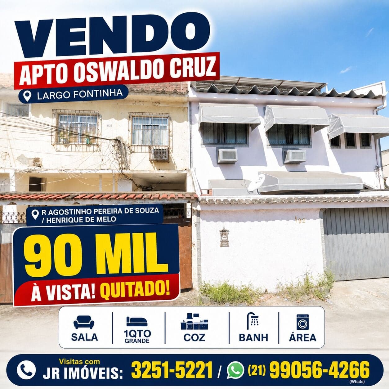 (RUA AGOSTINHO PEREIRA DE SOUZA) APTO 1 DORM...