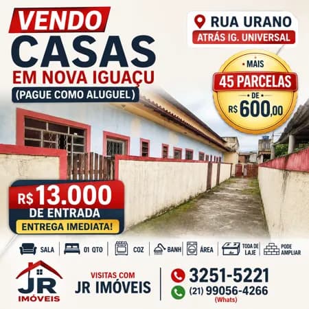 (RUA URANO) CASA 1DORM...