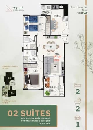 Apartamento à venda no bairro Jardim Glória em Juiz de Fora/MG