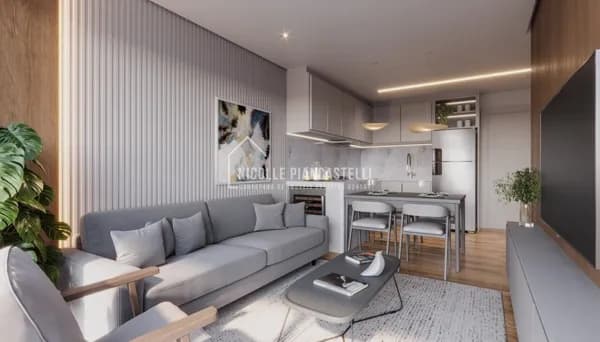 Apartamento com 1 suíte + 1 quarto, no Anita Garilbadi.