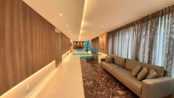 APARTAMENTO VENDA OU LOCAÇÃO 2 suítes, lavabo, alto padrão, Castell di Indaiá, Gonzaga em Santos-SP
