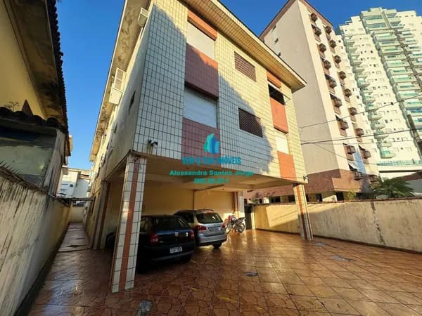 Apartamento 2 dormitórios, vaga de garagem, 1º andar escadas, de frente , Gonzaga, Santos/SP