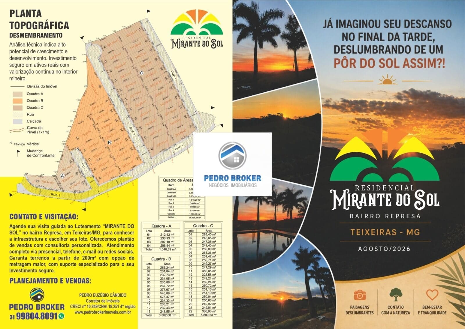 Só agora em Teixeiras/MG, um por do sol único, com condições super facilicitadas!