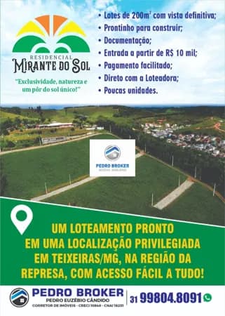 Só agora em Teixeiras/MG, um por do sol único, com condições super facilicitadas!