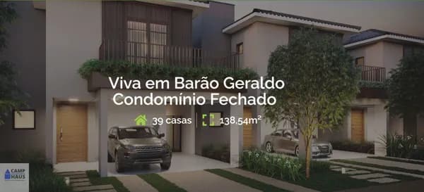 Casa Sobrado em condomínio - Barão Geraldo - 138m², 3 suítes