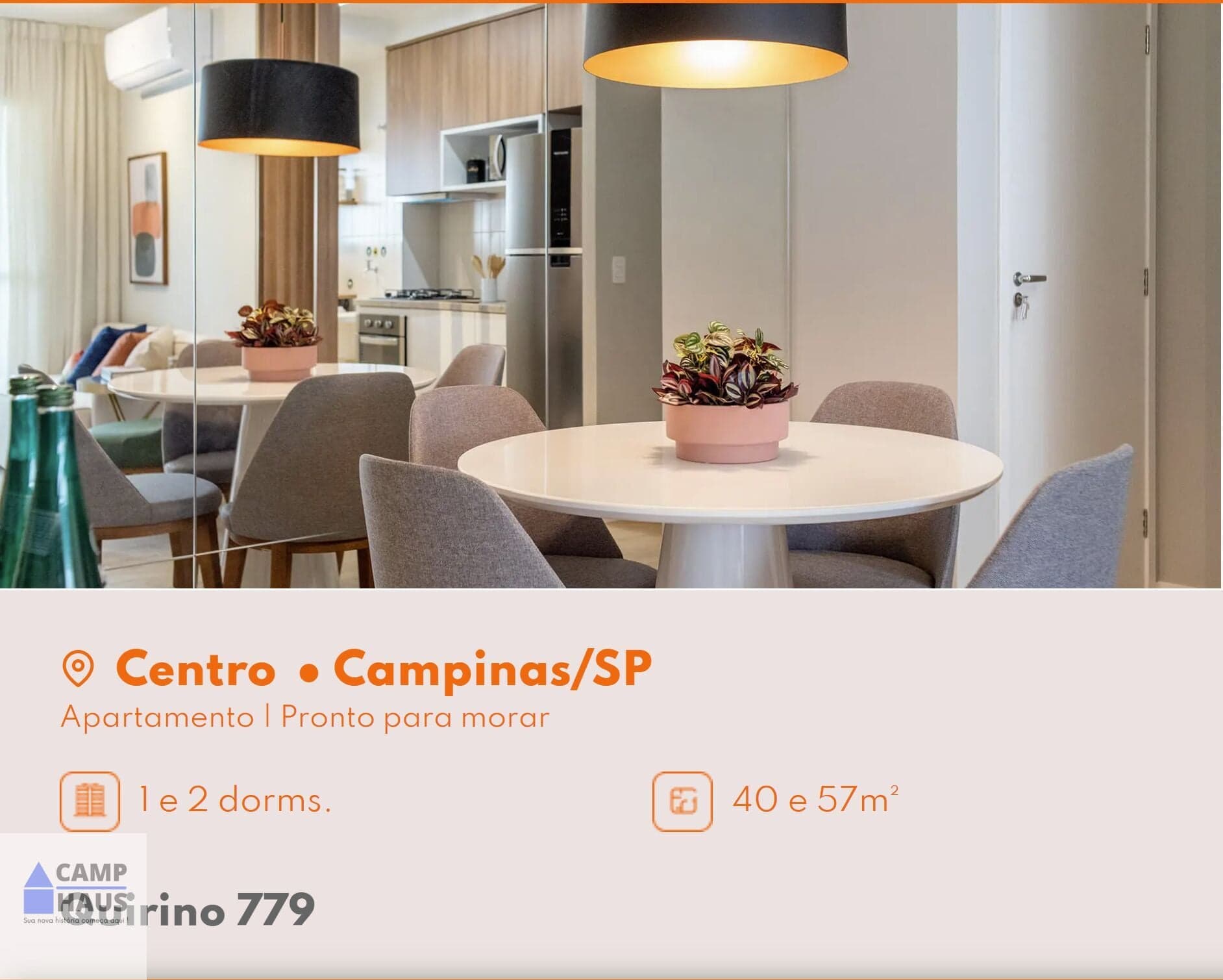 Quirino 779 - Apartamento com 2 Quartos e 2 banheiros à Venda, 57 m² por R$ 488.500