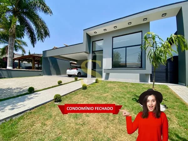 Casa com 3 suítes à venda, 249 m² por R$ 2.800.000 - Condomínio Fechado - Atibaia/SP