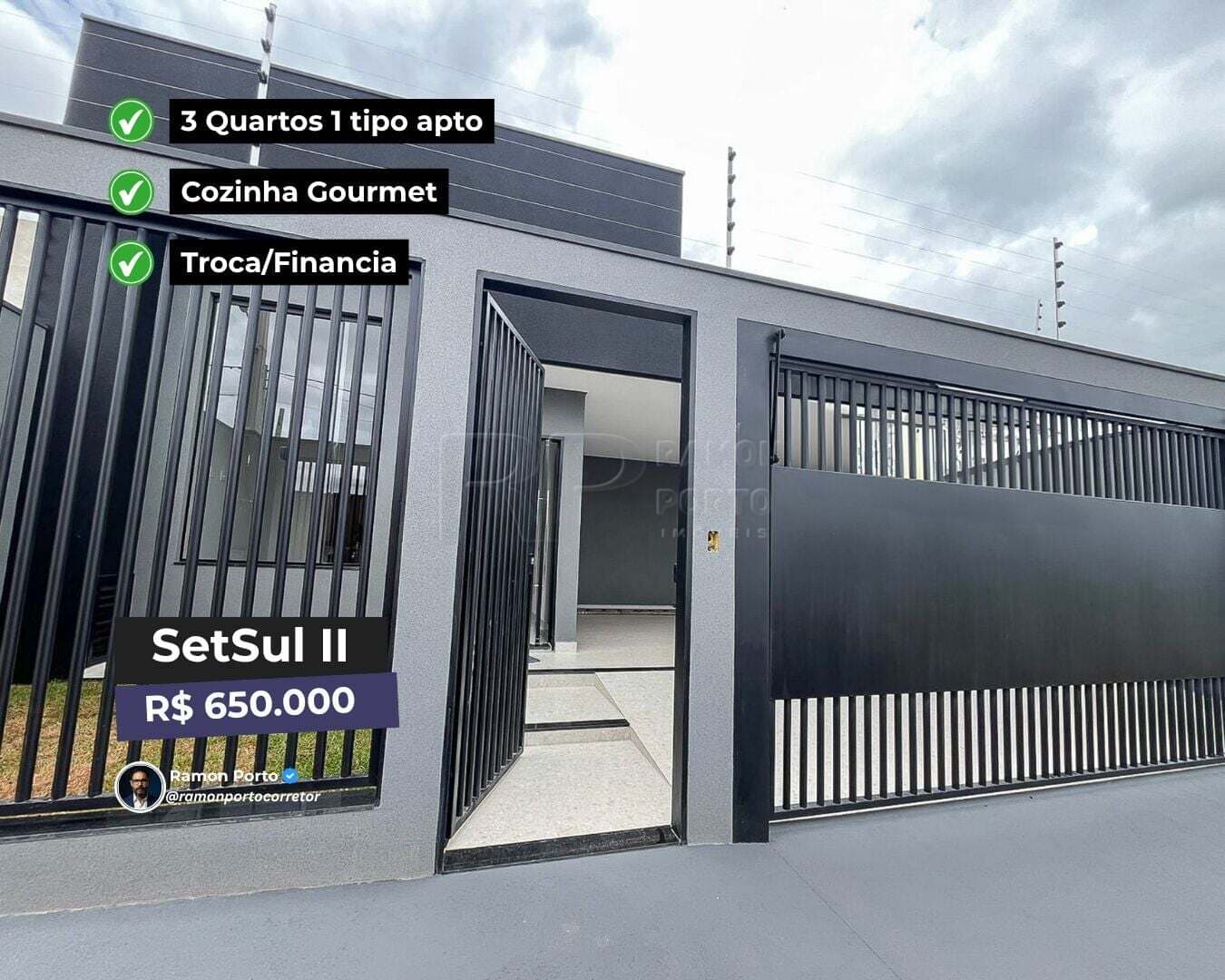🔥 Set Sul II | Casa 3 Quartos (1 Suíte) | 120m² | Churrasqueira + 3 Vagas
